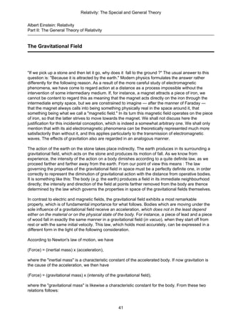 Albert Einstein Relativity