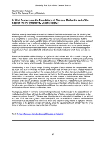 Albert Einstein Relativity