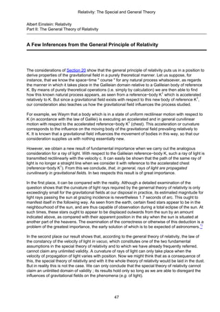 Albert Einstein Relativity