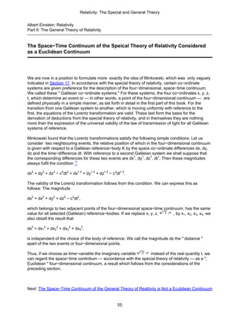 Albert Einstein Relativity