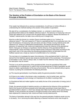 Albert Einstein Relativity