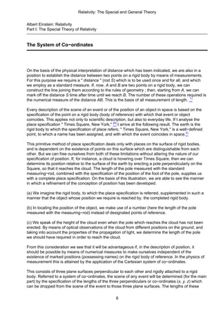 Albert Einstein Relativity