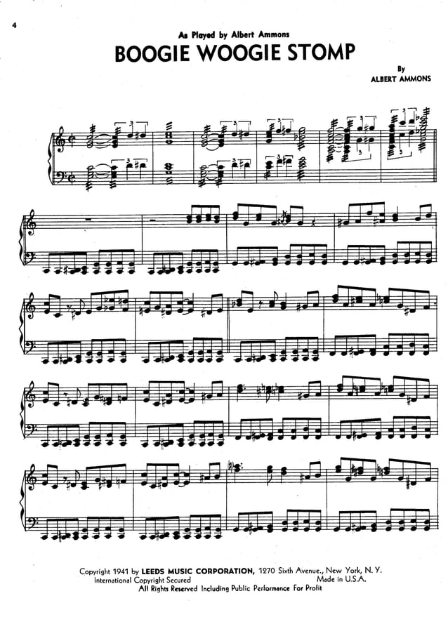 Albert Ammons 5 boogie woogie piano solos