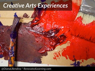 @DianaLRendina * RenovatedLearning.com
CreaDve Arts Experiences
 