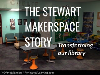 @DianaLRendina * RenovatedLearning.com
THE STEWART
MAKERSPACE
STORY Transforming
our library
 
