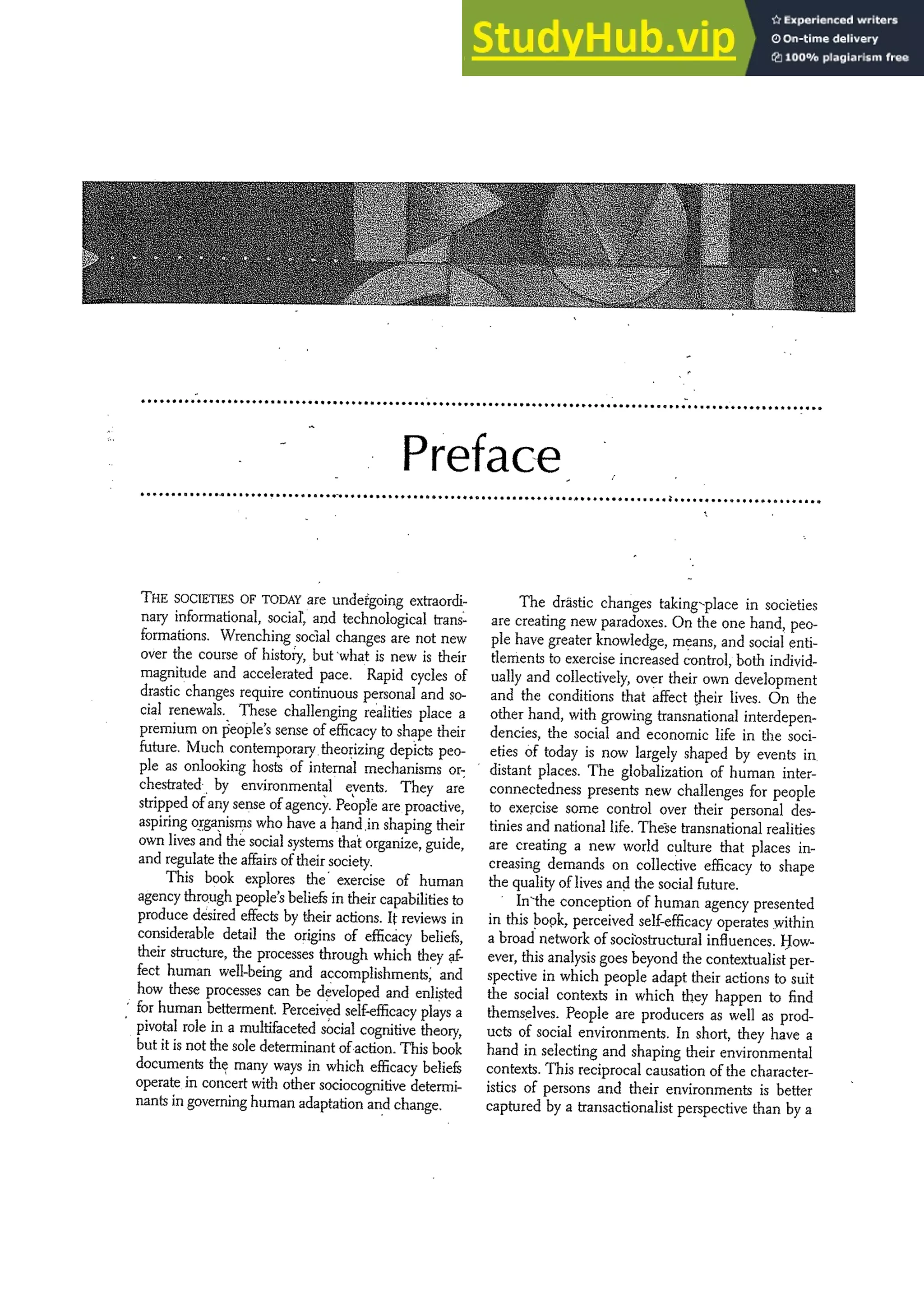 SELF EFFICACY THE EXERCISE OF CONTROL visual data 4