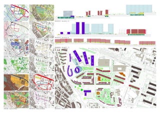 ANALISIS _ Jerarquía sistema viario PROYECTO _ Justificación ámbito
PROYECTO _ Interpretación del lugar
PROYECTO _ Sección C - C’
PROYECTO _ Sección B - B’
PROYECTO _ Sección A - A’
PROYECTO _ Volumetría y visuales
ANALISIS _ Espacio verde PROYECTO _ Espacio verde
PROYECTO _ Direccionalidad PROYECTO _ Planta
ANALISIS _ Transporte público y bicicleta
ANALISIS _ Tipología equipamientos
ANALISIS _ Formas de crecimiento PROYECTO _ Vialidad y aparcamiento
ANALISIS _ Espacios libres
 