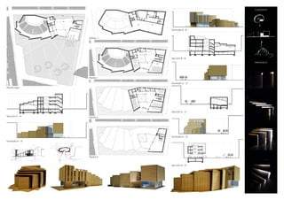 Fachada A - A’
Planta 2
Fachada D - D’
Sección C - C’
Planta 3
Sección D - D’
Sección A - A’
Planta baja
Planta 1
Fachada C - C’
Planta -1
Fachada B - B’
CONCEPTO
ARMADILLO
Sección B - B’
 