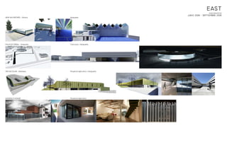 EAST
JUNIO 2008 - SEPTIEMBRE 2008
NEW NIU ESPORTS - Girona
PALACIO FERIAL - Amposta
TDK ESCOLAR - Manresa
MOWGLI’S HOUSE
Maqueta
Concurso / Maqueta
Proyecto ejecutivo / Maqueta
Proyecto ejecutivo
© EAST ARQUITECTES
 
