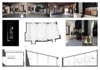 2.062.230.26
3.73
3.00
2.29
AA
A360ARCHITECTURE
Albert Domingo Esplugas 59375-3
albertde@coac.cat
+34 680 902 974
www.a360.me
Via Emporitana 26 17600 Figueres
1.000.242.08
DD
CC
A360ARCHITECTURE
Albert Domingo Esplugas 59375-3
albertde@coac.cat
+34 680 902 974
www.a360.me
Via Emporitana 26 17600 Figueres
0.305.200.25
0.305.000.45
0.45
3.60
0.95
11.21
2.400.433.060.432.87
9.19
2.16 0.49 0.43 1.10 0.87 1.10 0.43
1
2
3
4
5
AA
B B
C
D
C
D
Planta baixa: 55,72 m²
Altell: 6,74 m²
Superfícies:
A360ARCHITECTURE
Albert Domingo Esplugas 59375-3
albertde@coac.cat
+34 680 902 974
MEB BODEGA GRAMIL
Carrer de la bassa 6 25341 Nalec
Marc Esplugas Valls 10.
#
2012
www.a360.me
Via Emporitana 26 17600 Figueres
PLANTA
00A01
1.40
0.2 0.40
Sección C - C’ Sección A - A’
Planta
Sección B - B’
 