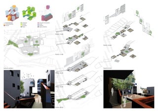 Espacio público
Habitabilidad
Comunicación
Zócalo
Vivienda
Estudio
Escalera
Plaza
Zona de circulación
Local
Trastero
Aparcamiento
Planta +06.40
Planta +12.80
Planta +16.00
Planta +19.20
Planta +25.60
Planta +03.20
Planta +00.00
 
