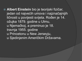 Albert einstein i1 | PPTX