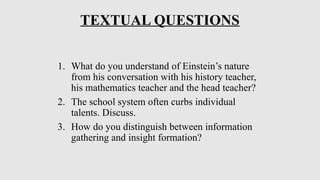ALBERT EINSTEIN AT SCHOOL STD 11.CBSEpptx | PPTX