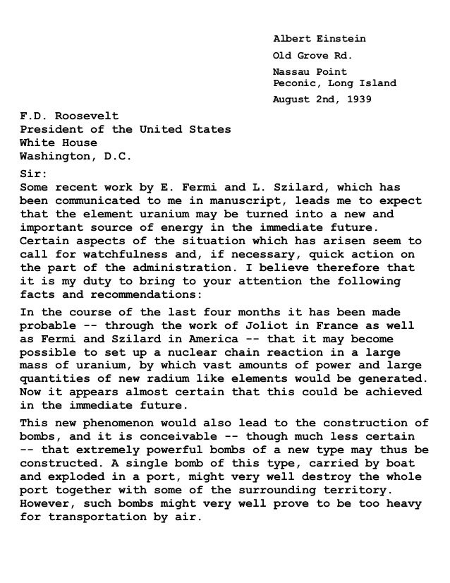 albert einsten letter to fdr leo original work l einstein letter to fdr