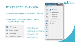 CollabdaysBE 2024 - eDiscovery and Teams | PPTX