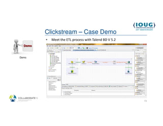 Clickstream – Case Demo
            •   Meet the ETL process with Talend BD V 5.2



  Demo




4/19/2013                                                   73
 