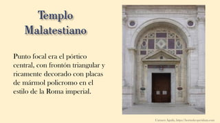 Punto focal era el pórtico
central, con frontón triangular y
ricamente decorado con placas
de mármol policromo en el
estilo de la Roma imperial.
Carmen Águila, https://hortushesperidum.com
 