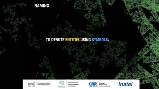 NAMING
! TO DENOTE ENTITIES USING SYMBOLS.
 