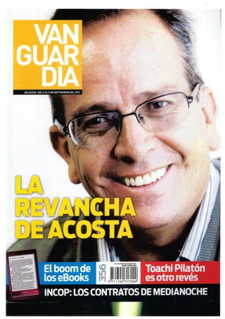 Alberto Acosta, Revista Vanguardia sep 2012