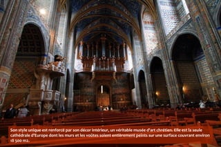 Son style unique est renforcé par son décor intérieur, un véritable musée d'art chrétien. Elle est la seule
cathédrale d’Europe dont les murs et les voûtes soient entièrement peints sur une surface couvrant environ
18 500 m2.
 