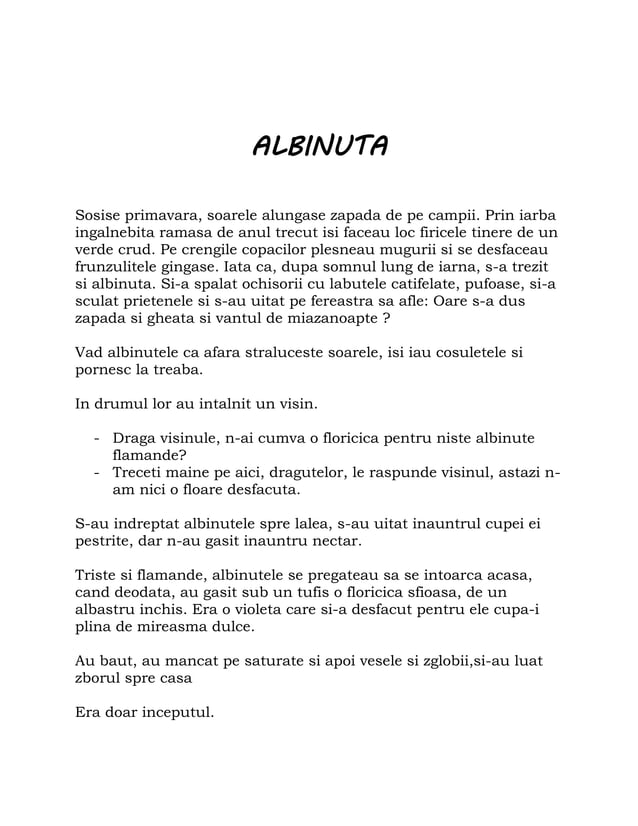 Albinuta | DOCX