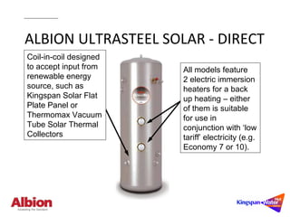 Albion Ultrasteel Hot Water Cylinders | Technical Guide | PPT
