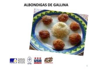 ALBONDIGAS DE GALLINA




                        1
 