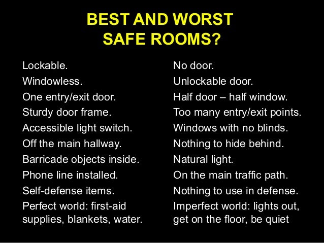 The Safe Room Response To Active Shooters In The Workplace