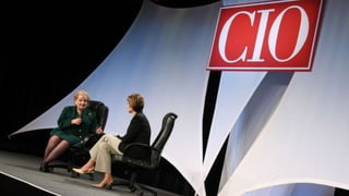 Abbie Lundberg interviewing Madeleine Albright at the first CIO Year Ahead conference