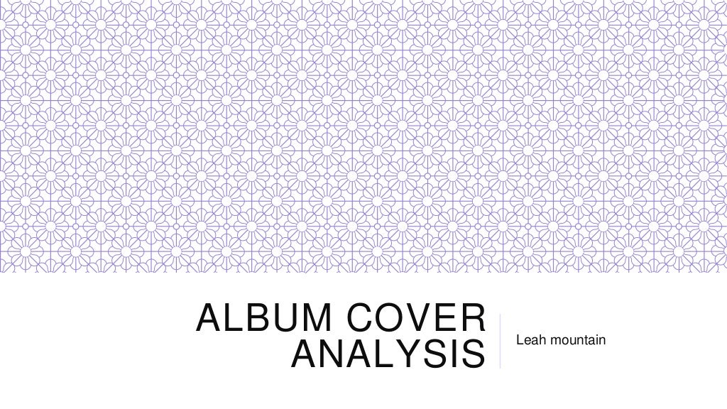 Album cover analysis