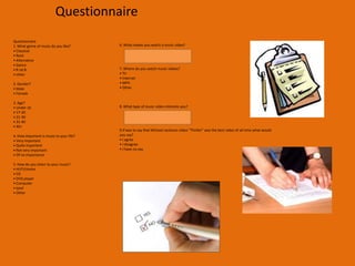 Questionnaire / results 