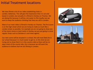Treatment locations