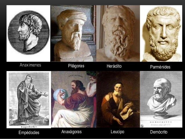 Resultado de imagen para anaximandro, democrito leucipo pitagoras