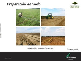 Preparación de Suelo




           Delimitación, y arado del terreno
                                               Febrero 2012
 