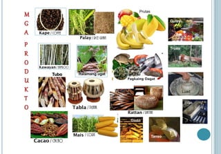 Gulay 
Tanso 
Prutas 
Pilak 
Troso 
Luad 
Ginto 
Tubo Halamang ugat 
M 
G 
A 
P 
R 
O 
D 
U 
K 
T 
O 
 