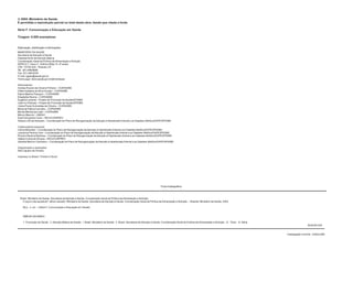 ã 2004. Ministério da Saúde.
É permitida a reprodução parcial ou total desta obra, desde que citada a fonte.

Série F. Comunicação e Educação em Saúde

Tiragem: 6.000 exemplares


Elaboração, distribuição e informações:
MINISTÉRIO DA SAÚDE
Secretaria de Atenção à Saúde
Departamento de Atenção Básica
Coordenação-Geral da Política de Alimentação e Nutrição
SEPN 511, bloco C, Edifício Bittar IV, 4º andar
CEP: 70750-543 – Brasília, DF
Tel.: (61) 448 8040
Fax: (61) 448 8228
E-mail: cgpan@saude.gov.br
Home page: www.saude.gov.br/alimentacao

Elaboradores:
Anelise Rizzolo de Oliveira Pinheiro – CGPAN/MS
Dillian Adelaine da Silva Goulart – CGPAN/MS
Elaine Martins Pasquim – CGPAN/MS
Elisabetta Recine – CGPAN/MS
Eugênia Lacerda – Projeto de Promoção da Saúde/SPS/MS
José Ivo Pedrosa – Projeto de Promoção da Saúde/SPS/MS
Liliane Paula Guimarães de Oliveira – CGPAN/MS
Maria de Fátima Carvalho – CGPAN/MS
Marília Mendonça Leão – CGPAN/MS
Márcio Mancini – ABESO
Sueli Gonçalves Couto – INCA/CONPREV
Tatiana Lofti de Sampaio – Coordenação do Plano de Reorganização da Atenção à Hipertensão Arterial e ao Diabetes Melittus/DAPE/SPS/MS

Colaboradores especiais:
Carlos Machado – Coordenação do Plano de Reorganização da Atenção à Hipertensão Arterial e ao Diabetes Melittus/DAPE/SPS/MS
Laurenice Pereira Lima – Coordenação do Plano de Reorganização da Atenção à Hipertensão Arterial e ao Diabetes Melittus/DAPE/SPS/MS
Romero Bezerra Barbosa – Coordenação do Plano de Reorganização da Atenção à Hipertensão Arterial e ao Diabetes Melittus/DAPE/SPS/MS
Valéria Cunha de Oliveira – INCA/CONPREV
Vaneide Marcon Cachoeiro – Coordenação do Plano de Reorganização da Atenção à Hipertensão Arterial e ao Diabetes Melittus/DAPE/SPS/MS

Diagramação e ilustrações:
Ítalo Cajueiro de Oliveira

Impresso no Brasil / Printed in Brazil




                                                                                                                                  Ficha Catalográfica



  Brasil. Ministério da Saúde. Secretaria de Atenção à Saúde. Coordenação-Geral da Política de Alimentação e Nutrição.
    O que é vida saudável?: álbum seriado / Ministério da Saúde, Secretaria de Atenção à Saúde, Coordenação-Geral da Política de Alimentação e Nutrição. – Brasília: Ministério da Saúde, 2004.

     98 p.: il. col. – (Série F. Comunicação e Educação em Saúde)


     ISBN 85-334-0649-5

     1. Promoção da Saúde. 2. Atenção Básica de Saúde. I. Brasil. Ministério da Saúde. II. Brasil. Secretaria de Atenção à Saúde. Coordenação-Geral da Política de Alimentação e Nutrição. III. Título. IV. Série.
                                                                                                                                                                                                                                       NLM WA 525


                                                                                                                                                                                                                     Catalogação na fonte – Editora MS
 