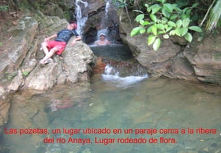Las pozetas, un lugar ubicado en un paraje cerca a la ribera del río Anaya. Lugar rodeado de flora. 