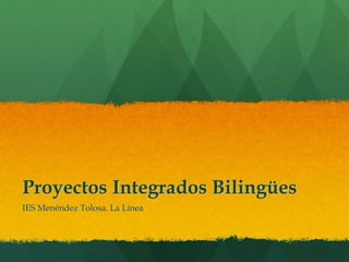 Proyectos Integrados Bilingües
IES Menéndez Tolosa. La Línea
 