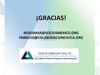 ¡GRACIAS! [email_address] [email_address] 