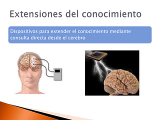 Dispositivos para extender el conocimiento mediante
consulta directa desde el cerebro
 