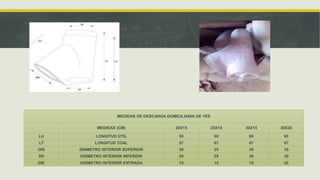 MEDIDAS DE DESCARGA DOMICILIARIA DE YEE
MEDIDAS (CM) 20X15 25X15 30X15 30X20
LU LONGITUD ÚTIL 50 60 60 60
LT LONGITUD TOAL 57 67 67 67
DIS DIÁMETRO INTERIOR SUPERIOR 20 25 30 30
DII DIÁMETRO INTERIOR INFERIOR 20 25 30 30
DIE DIÁMETRO INTERIOR ENTRADA 15 15 15 20
 