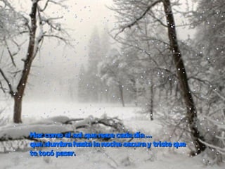 Haz como el sol que nace cada día ...
que alumbra hasta la noche oscura y triste que
te tocó pasar.

 