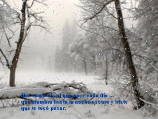 Haz como el sol que nace cada día  ... que alumbra hasta la noche oscura y triste que te tocó pasar.  