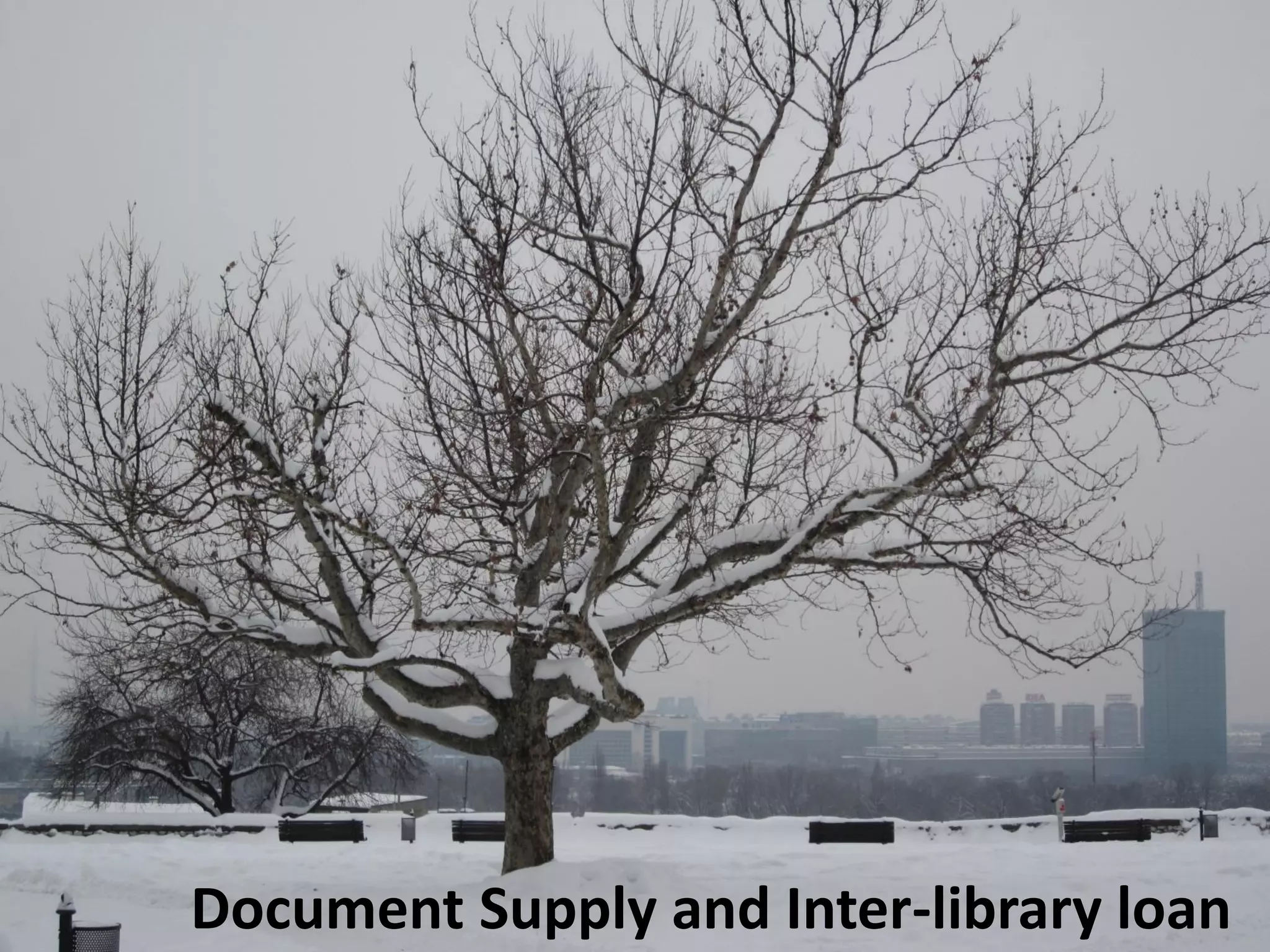 Document Supply and Inter-library loan
 