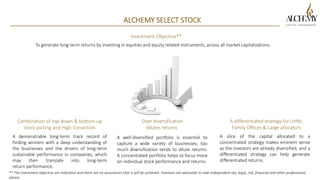 Alchemy Select Stock: High Conviction Portfolio Management Strategy for ...