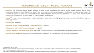 Alchemy Select Stock: High Conviction Portfolio Management Strategy for ...