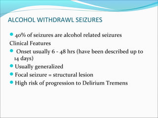 Alcohal withdrwal syndrome-Inpatient Management ppt | PPT
