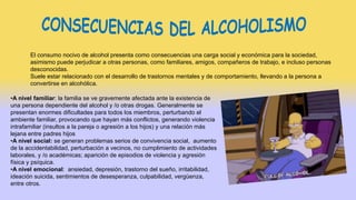 El papel de la Familia en la
prevención del alcoholismo
El alcohol también es una
droga
 