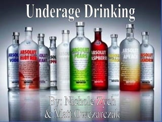 Underage Drinking By: Nichole Zych & Matt Owczarczak 