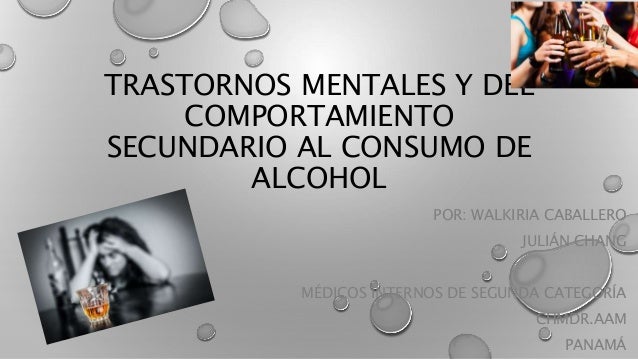 trastornos mentales y del comportamiento secundario al trastornos mentales y del comportamiento secundario al